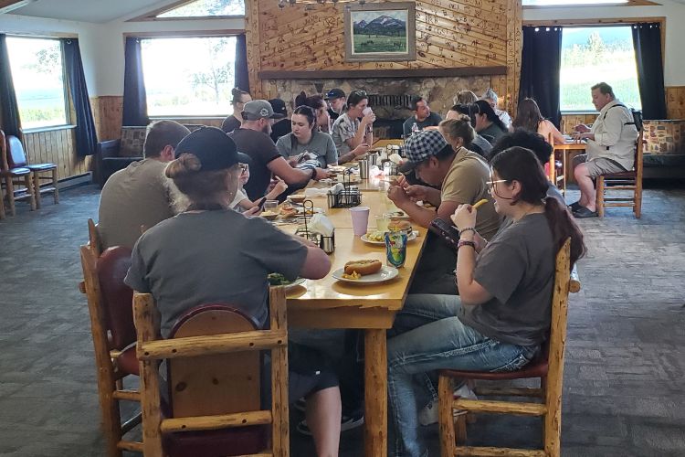 Respite Retreat group dinner Respite Retreat group dinner