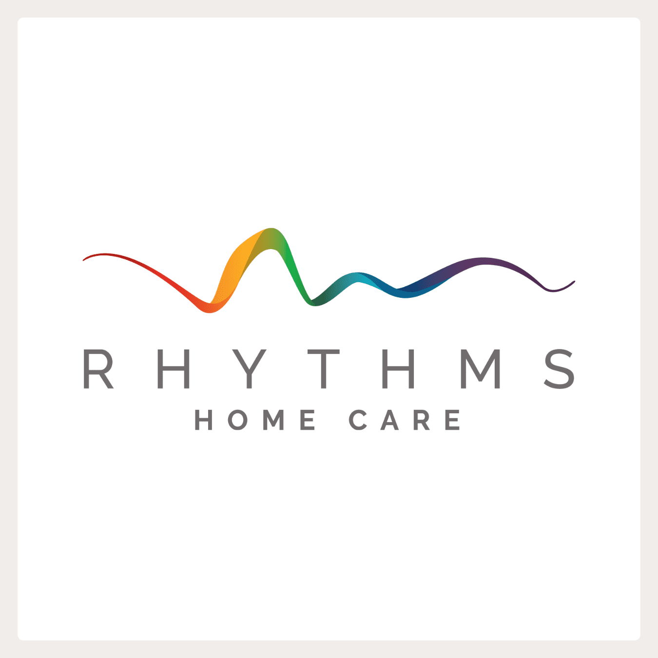 rhythms home care logo with border square