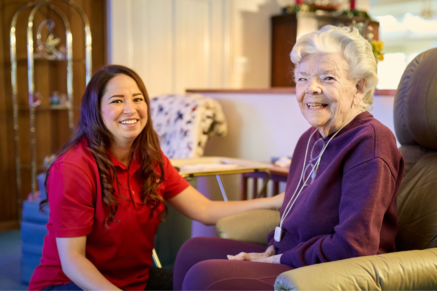 resident and caregiver