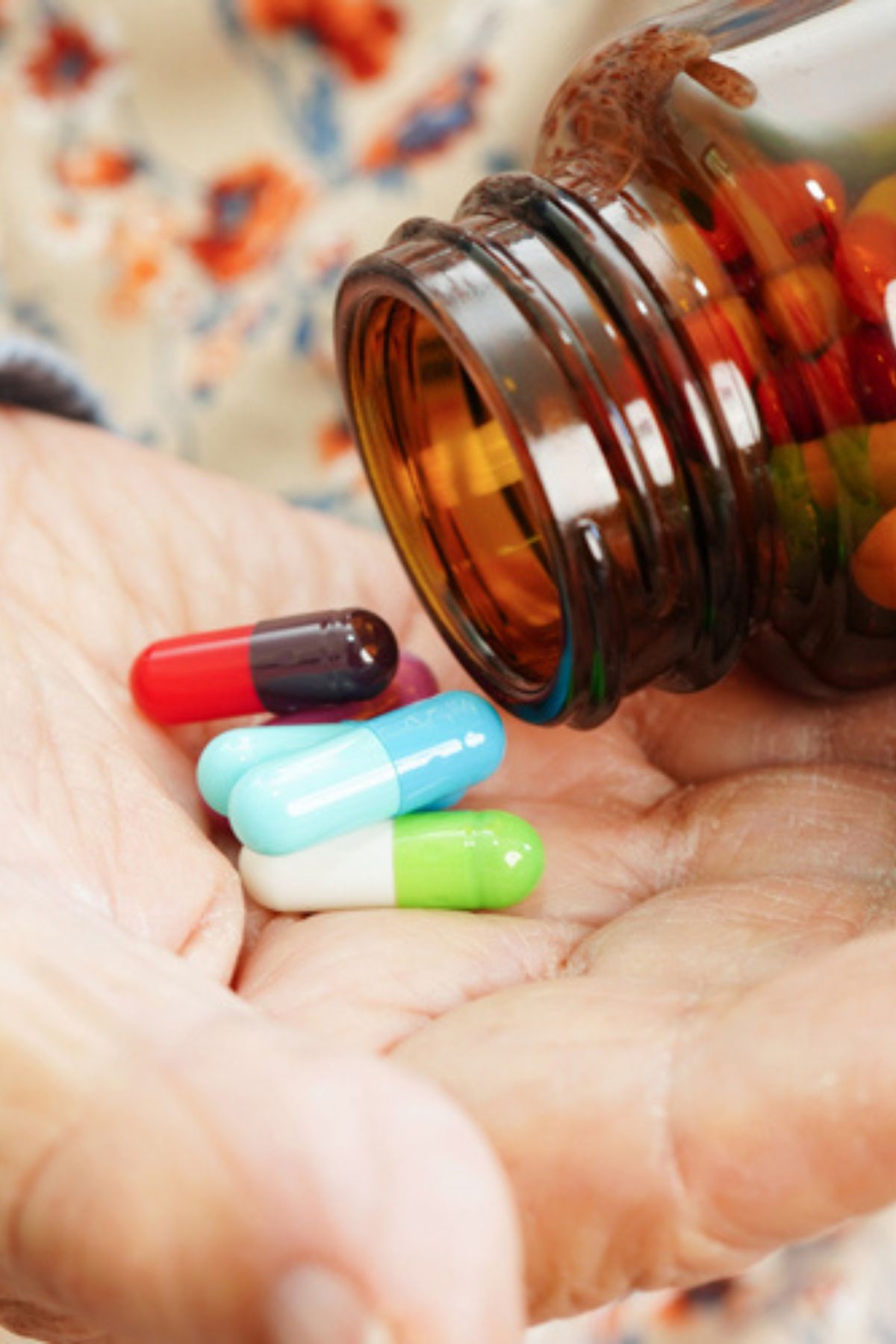 hand with pills portrait