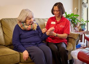 caregiver and resident