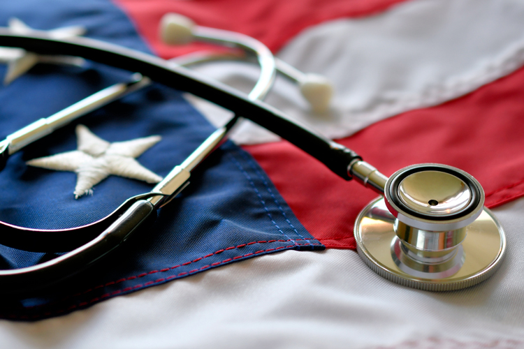 stethoscope on flag stethoscope on flag