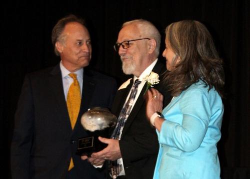 Chaplain Jim receiving the Earthen Vessel Award